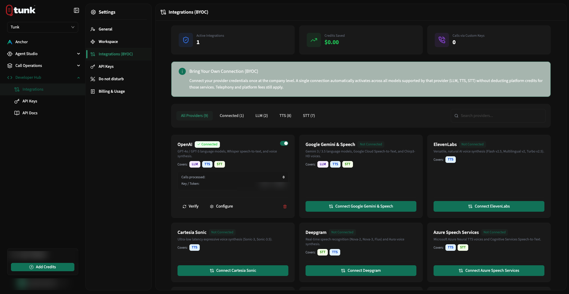 BYOC Integrations Overview